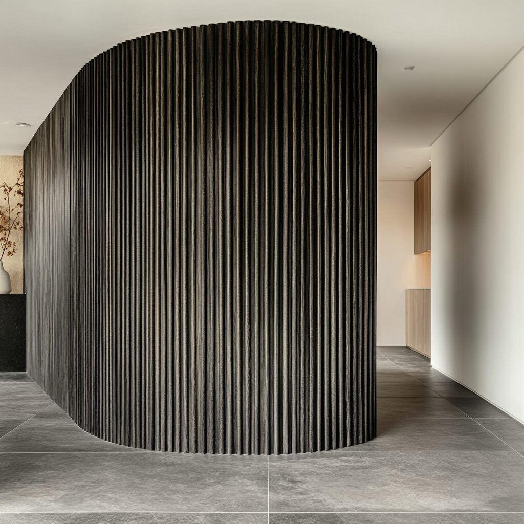 Panneau flexible en chêne teint noir – Image 5